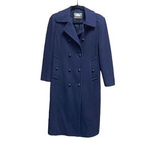 Mackintosh Vintage Authentic Peacoat Navy Wool Double Breasted Size 8